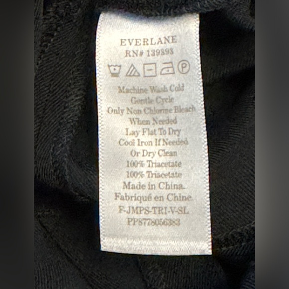 EVERLANE The Triacetate Belted Jumpsuit Black Sz 6 NWT - Picture 11 of 15